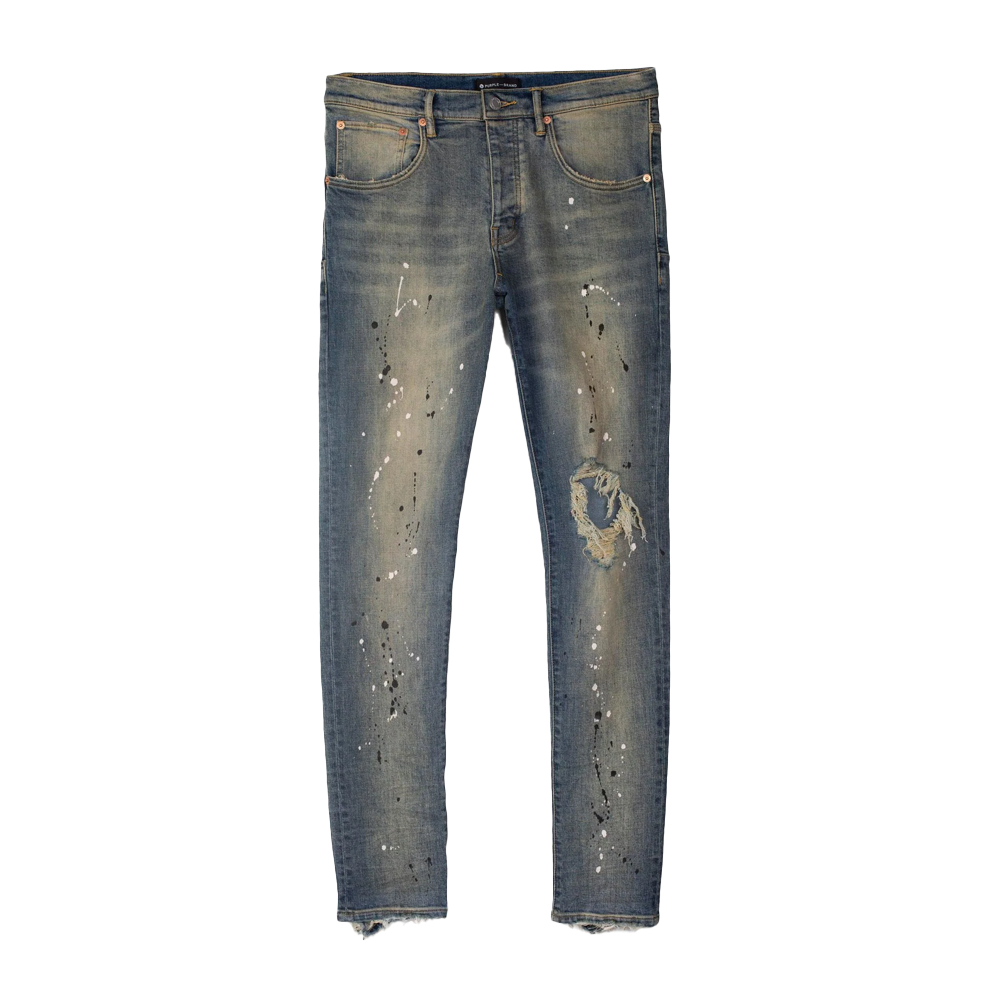 PURPLE BRAND DROPPED FIT JEANS - MID RISE WITH TAPERED LEG JEANS